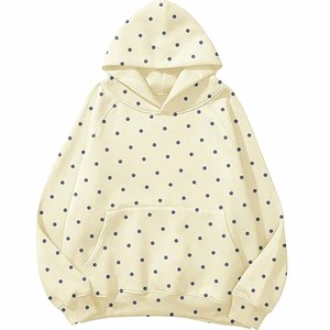 Sweat-shirt zippé à capuche pour femme, à pois, court, tricoté, manches longues, respirant, décontracté, printemps - Product Image 5