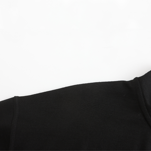 Pull à col zippé en laine mérinos 190 GSM pour homme – Teint uni, anti-humidité, manches longues, couche de base pour activités de plein air - Product Image 2