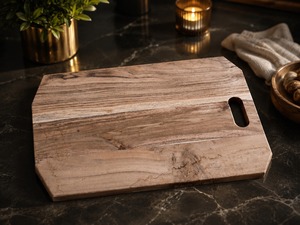 Planche à pizza rectangulaire en bois écologique artisanale de 1,5 cm d'épaisseur avec poignée, plateau à pizza pour la maison, le restaurant, la cuisine - Product Image 2