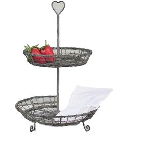 Support à gâteau rond de grande taille de qualité supérieure en fer forgé avec un design noir fait à la main, parfait pour les présentations élégantes de desserts - Product Image 1