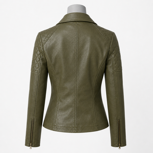 Chaqueta de Cuero para Mujer, Elegante, Impermeable, Reversible, de Invierno, con Textura Refinada, Forma Moderna, Diseño Versátil para Ropa Urbana - Product Image 5