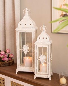 Portavelas de Vidrio de Lujo con Vela de Cera Premium y Marco Metálico, Decoración para el Hogar, Hotel, Bodas, Fiestas, Decoración de Mesa Navideña - Product Image 4