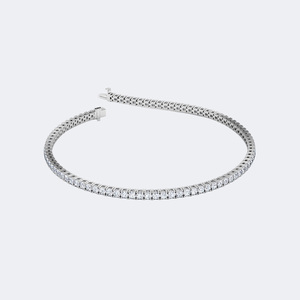 2.00CTW Lab Grown Round Prong-<b>Set</b> Diamond <b>Gold</b> Plated Luxury Tennis Bracelet - Product Image 3