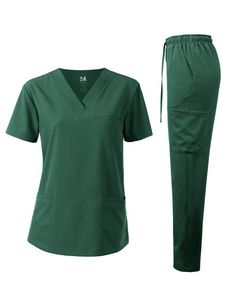 Uniformes Médicos Impermeables de Punto de Spandex/Poliéster al por Mayor, Conjunto de Enfermería para Mujer - Product Image 1