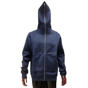 Sudadera con capucha de invierno con cremallera de cara completa para hombre de alta calidad personalizable impermeable ecológico Unisex chaqueta con capucha con cremallera de cara completa - Product Image 2