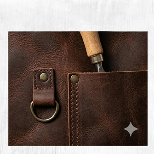 ผ้ากันเปื้อนหนังคุณภาพสูงสำหรับงานอุตสาหกรรม งานเชื่อม งานซ่อมบำรุง จำหน่ายจำนวนมาก ผ้ากันเปื้อนหนังระดับพรีเมียมสำหรับร้านอาหาร รุ่น LPN-0311 - Product Image 2