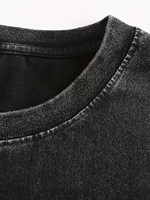 T-shirt délavé à l'acide, vêtement décontracté d'inspiration streetwear, structure confortable et allure moderne pour le quotidien