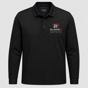 Polo homme de haute qualité, personnalisé, à manches longues, en mélange de polyester, avec poche poitrine - Product Image 2