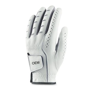 Gant de golf pour droitier, noir, en cuir véritable, antidérapant, coupe-vent, fermeture auto-agrippante, pour hommes, sports de plein air - Product Image 6