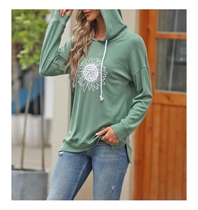 Nueva Colección de Sudaderas con Capucha para Mujer, 100% Algodón, Manga Larga, Cuello Caído, Estampadas, Cómodas, para Invierno, Personalizables - Product Image 3