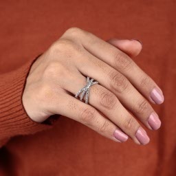 Anillo de Plata de Ley 925 con Zirconia en Forma de Lazo, Anillo Minimalista para Mujer, Regalo para Boda o Fiesta - Product Image 2