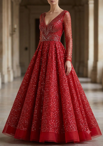 Tela de red con lentejuelas Zari Royal Regency, Red con lentejuelas Zari Imperial Grace, Red con lentejuelas Zari Maharani Heritage, Encanto de Princesa - Product Image 6