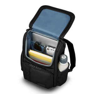 Minimalist <b>Black</b> <b>Backpack</b> Soft Shell Lightweight Unisex Rectangular Zipper Closure 15 Inches Daily Use - Product Image 2
