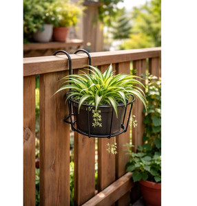 Best Designer Metal Planter Pot Hanging Plant Pot Holder Customized Latest Pieces Black Metal Planter Hanging Pot - Product Image 4