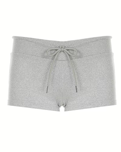 Women's Mid <b>Waist</b> Custom Color Polyester/Cotton Knitted Summer Shorts <b>with</b> Drawstring Casual Breathable Customizable Fit - Product Image 6