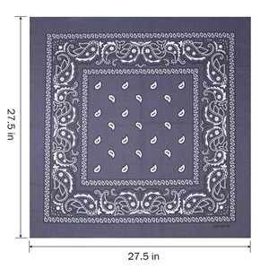 Bandana de Algodón Transpirable con Diseño de Lobo Personalizado, 22 Pulgadas, Diseño Impreso, Bordes Laterales Cosidos, Bandana Personalizada - Product Image 6