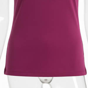 Nouveauté 2026 – Hauts pour femmes en gros : T-shirt décontracté à manches courtes, col rond, boutonné, en maille unie – Nouveau design - Product Image 5