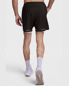 <b>Men</b> Quick Dry Training <b>Shorts</b> with Inner <b>Compression</b> <b>Shorts</b> 2-in-1 Gym Running Fitness <b>Shorts</b> - Product Image 2