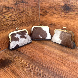 กระเป๋าใส่เหรียญหนังวัวแบบมีที่คาดผมลายตะวันตกกระเป๋าคลัทช์มีสไตล์กระเป๋าสตางค์หนัง - Product Image 4