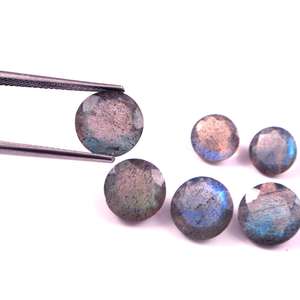 6X6MM Natural Labradorite Rainbow Round Cut Faceted Calibrated Loose Gemstone AAA++ Quality Jewelry Making Wholesale Lot - Product Image 2