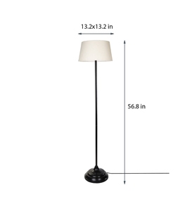 Lampe de sol de luxe en coton kaki style Midwest avec base métallique, OEM ODM, faible MOQ, prix d'usine, vente en gros, approvisionnement en vrac - Product Image 4