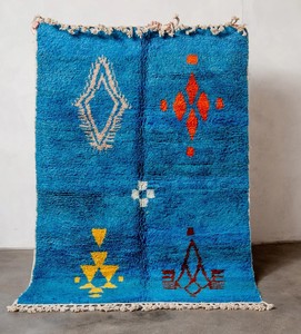 Tapis marocain en laine fait main coloré Beni Mrirt, tapis marocain tissé à la main, décoration intérieure en jute, OEM - Product Image 2