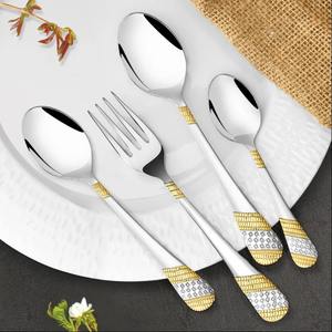 Juego de Cubiertos de Acero Inoxidable Apto para Alimentos, Resistente al Óxido, Juego de Cuchara, Tenedor y Cuchillo para Uso Diario - Product Image 6