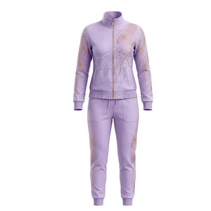 Conjunto Deportivo Urbano para Mujer con Chaqueta con Pedrería y Pantalones Jogger, Conjunto de Chaqueta Brillante y Pantalones Jogger - Product Image 2