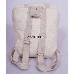 Sac à dos artisanal unisexe de taille moyenne en toile 100% coton, léger, vintage, 20L, avec fermeture à glissière et boucle, idéal pour la natation et le camping - Product Image 4