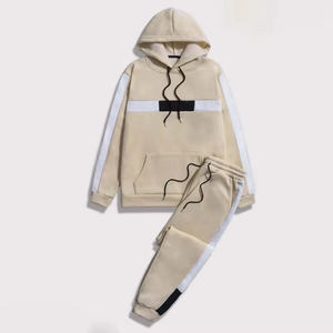 Ensemble de survêtement personnalisé pour hommes, respirant, en tissu tricoté brossé, coupe décontractée, à manches longues, avec sweat à capuche et pantalon de jogging, vente en gros - Product Image 6