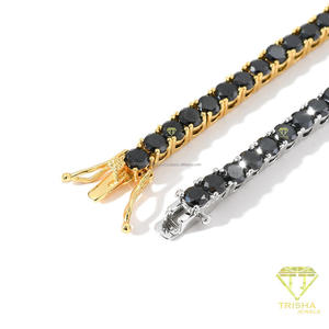 Collier tennis en moissanite VVS en argent sterling 925, bijoux de luxe pour les détaillants - Product Image 4