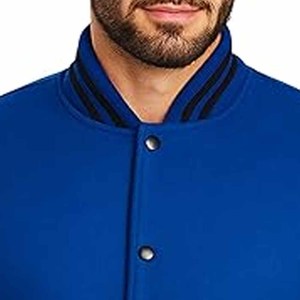 Men's Customizable Wool Embroidered Windproof <b>Heated</b> Casual Varsity Jacket Front Logo Winter - Product Image 2