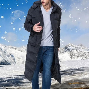 <b>Men</b>’s <b>Long</b> Winter Puffer Coat Packable Waterproof Hooded <b>Jacket</b> Warm Insulated Compressible Cold Weather Outerwear - Product Image 2