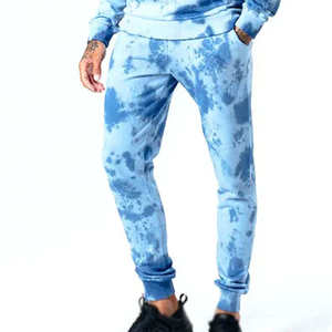 Conjunto Deportivo para Hombre, Azul, Tie Dye, Estampado, Reversible, con Capucha, Manga Larga, Ligero, Informal, Sudadera y Pantalones Deportivos para Invierno - Product Image 3