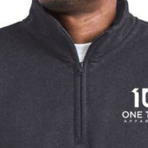 Sudadera con cremallera de 1/4 para adulto, color gris carbón, de forro polar suave, cálida, informal, de manga larga, personalizada - Product Image 6