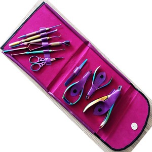 Kit de manucure et pédicure en acier inoxydable avec coupe-ongles, ciseaux, étui portable, outils de toilettage pour adultes, style classique - Product Image 2