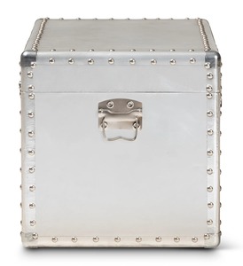 Caja de metal plateada multiusos, ideal para almacenamiento de documentos en el hogar u oficina y para guardar artículos esenciales diarios, procedente de la India. - Product Image 3