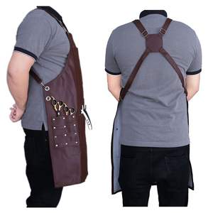 Delantal de Cuero para Barbería con Diseño Único para Hombre, con Bolsillos Delanteros, Personalizable, Ropa de Trabajo Suave para Uso en Salón, Duradero y Fácil de Limpiar - Product Image 2