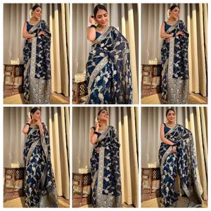 ชุดผ้าไหมเนื้อนุ่มลายแจ็คการ์ดขอบพิเศษสำหรับงานเทศกาล - Product Image 4