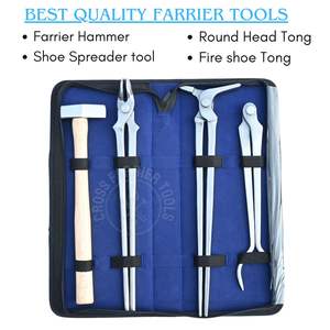 Kit d'outils de forgeage professionnel avec marteau de fermeur à pointe, pince à fer chaud, écarteur pour ajustement de sabots et pince à tête ronde - Product Image 2