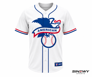 SINEWY SPORTS Camiseta de Béisbol Americana para Hombre, Blanca, Manga Corta, Cierre de Botones, Logotipo del Equipo Impreso Digitalmente, Talla Grande 24 - Product Image 2
