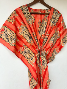 Caftán sin mangas de algodón con estampado digital, ligero, informal, de verano, estilo bohemio, floral, para mujer, ropa de resort, maxi Naaz - Product Image 2