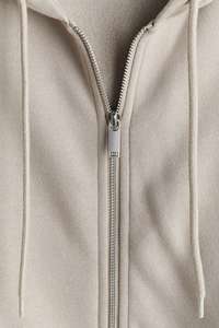 Sweat à capuche d'hiver épais unisexe avec fermeture éclair sur le devant, logo personnalisé, en molleton coton/polyester, coupe classique, écologique, respirant, perlé - Product Image 2