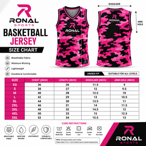 Camiseta de Baloncesto para Hombre de Alta Calidad, Color Rosa y Negro Camuflado, Talla Grande, Sin Mangas, Transpirable, de Secado Rápido, 100% Poliéster - Product Image 6