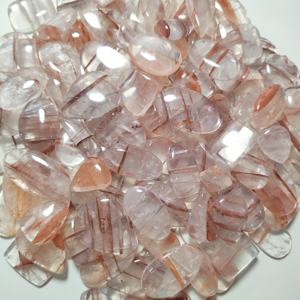 พลอยควอตซ์สีชมพูธรรมชาติทรงรีเจียระไนสำหรับทำเครื่องประดับ - Product Image 5