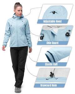 Veste softshell pour femme, dernier design, zippée, à capuche, avec poches multifonctions, idéale pour l'entraînement. - Product Image 3