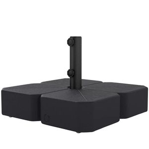 Base per Ombrellone da Terrazzo Nera, Accessorio Elegante per Ombrelloni e Basi da Patio - Product Image 5
