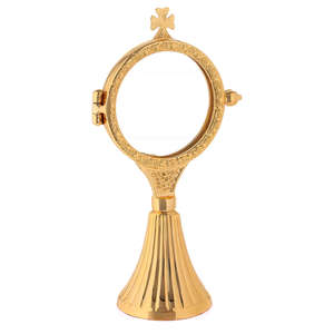 Monstranza de Latón Premium con Acabado Antiguo, Monstranza de Latón Elegante en Dorado para Culto Cristiano, Exhibición en Capilla y Altar - Product Image 6
