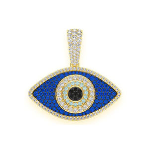 Collar de Plata de Ley 925 Bañado en Oro con Amuleto Ojo Egipcio Minimalista de Protección Cristiana, Personalizado y de Moda - ¡Venta Caliente! - Product Image 1