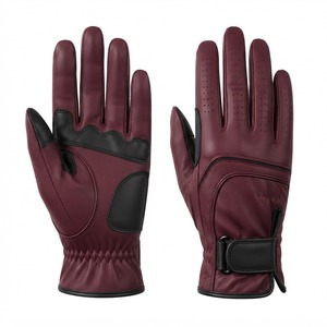 Gants d'équitation respirants de qualité supérieure pour hommes et femmes avec paume à adhérence renforcée et fermeture de poignet réglable pour l'entraînement équestre - Product Image 2